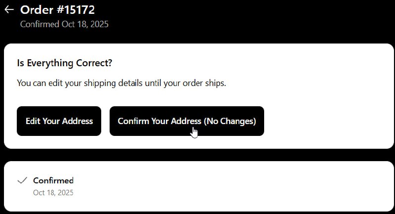 На [сайте](https://accounts.cmd-collectibles.com/) с доставкой аегисов поменяли кнопку, чтобы подтве...